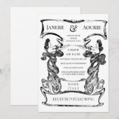 Jugendstil-Deko Gestaltungsrahmen Einladung (Vorne/Hinten)