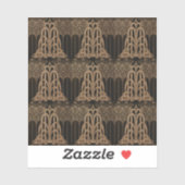 Jugendstil,Deko,Schwarz,Bronze,elegant,elegant,chi Aufkleber (Blatt)