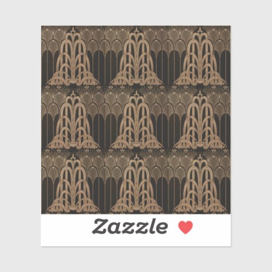 Jugendstil,Deko,Schwarz,Bronze,elegant,elegant,chi Aufkleber (Blatt)