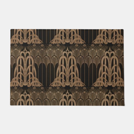 Jugendstil,Deko,Schwarz,Bronze,elegant,elegant,chi Fußmatte (Vorderseite)