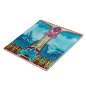 Jugendstil-Dekorationskamin im Tile-Art-Stil Fliese (Seite)