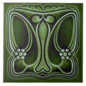 Jugendstil-Dekorationskamin im Tile-Art-Stil Fliese (Vorderseite)