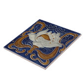Jugendstil-Dekorationskamin im Tile-Art-Stil Fliese (Seite)