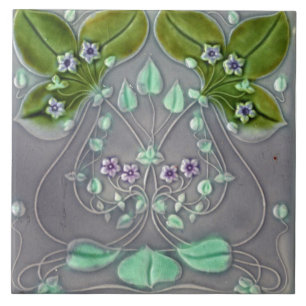 Jugendstil-Dekorationskamin im Tile-Art-Stil Fliese