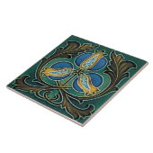 Jugendstil-Dekorationskamin im Tile-Art-Stil Fliese (Seite)