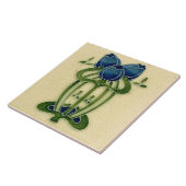 Jugendstil-Dekorationskamin im Tile-Art-Stil Fliese (Seite)