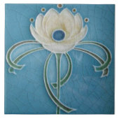 Jugendstil-Dekorationskamin im Tile-Art-Stil Fliese (Vorderseite)