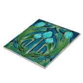 Jugendstil-Dekorationskamin im Tile-Art-Stil Fliese (Seite)