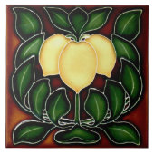 Jugendstil-Dekorationskamin im Tile-Art-Stil Fliese (Vorderseite)