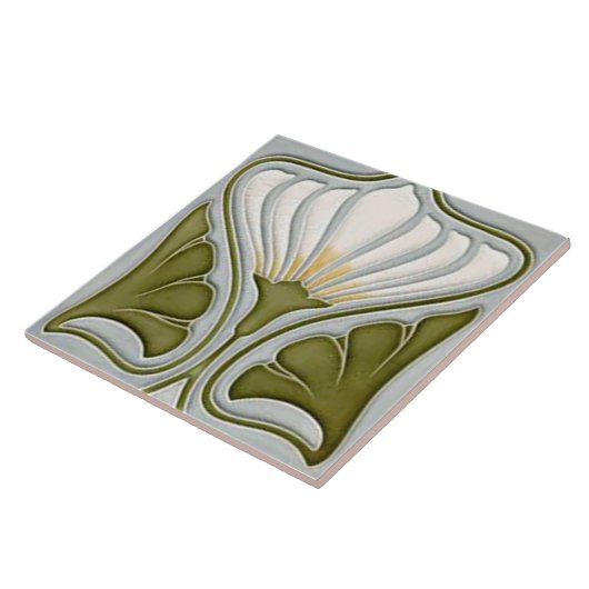 Jugendstil-Dekorationskamin im Tile-Art-Stil Fliese (Seite)