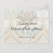 Jugendstil-Dekorationsmuster Ankündigungspostkarte (Rückseite)