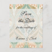 Jugendstil-Dekorationsmuster Ankündigungspostkarte (Vorderseite)