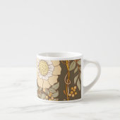 Jugendstil: Dekorative florale Vintag. Espressotasse (Rechts)