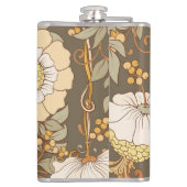 Jugendstil: Dekorative florale Vintag. Flachmann (Rückseite)