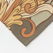 Jugendstil: Dekorative florale Vintag. Fleecedecke (Ecke)