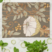 Jugendstil: Dekorative florale Vintag. Geschirrtuch (Gefaltet)