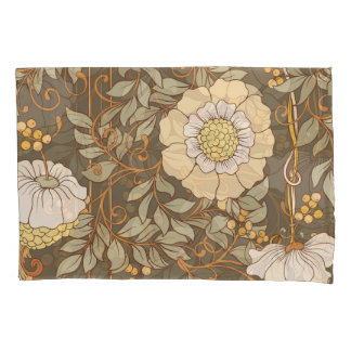 Jugendstil: Dekorative florale Vintag. Kissenbezug