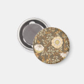 Jugendstil: Dekorative florale Vintag. Magnet (Vorderseite/Rückseite)