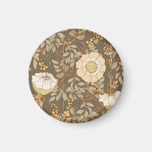 Jugendstil: Dekorative florale Vintag. Magnet
