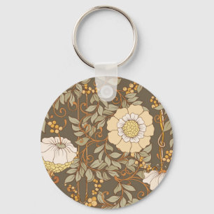 Jugendstil: Dekorative florale Vintag. Schlüsselanhänger