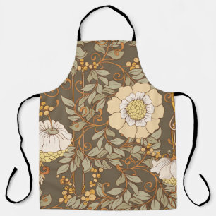 Jugendstil: Dekorative florale Vintag. Schürze