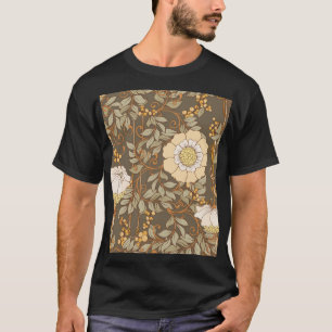 Jugendstil: Dekorative florale Vintag. T-Shirt