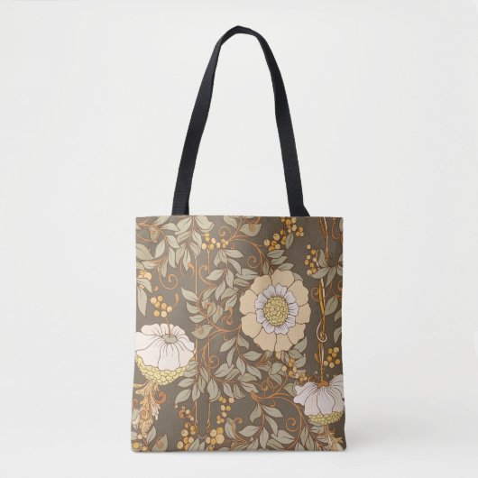 Jugendstil: Dekorative florale Vintag. Tasche (Vorderseite)