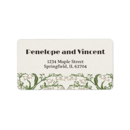 Jugendstil Delikatessen Hochzeit Adressaufkleber