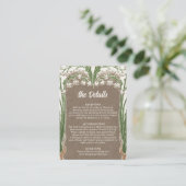 Jugendstil Delikatessen Hochzeitsfeiern Details Begleitkarte (Stehend Vorderseite)