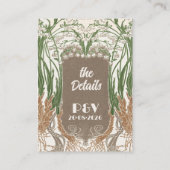 Jugendstil Delikatessen Hochzeitsfeiern Details Begleitkarte (Rückseite)