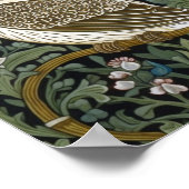 Jugendstil der weißen Eule Poster (Ecke)