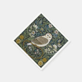 Jugendstil der weißen Eule Serviette (Ecke)