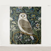 Jugendstil der weißen Eule Wandteppich (Vorderseite)