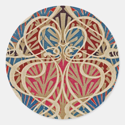 Jugendstil-Design #10 in Emporio Moffa Runder Aufkleber (Vorderseite)