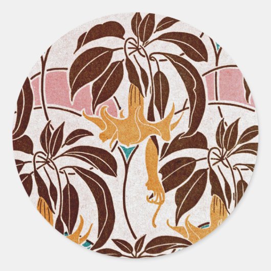 Jugendstil-Design #5 in Emporio Moffa Runder Aufkleber (Vorderseite)