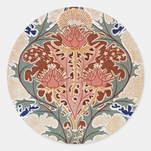 Jugendstil-Design #6 in Emporio Moffa Runder Aufkleber (Vorderseite)