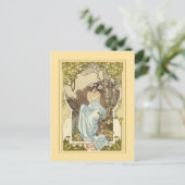 Jugendstil-Design Grußkarte. Postkarte (Stehend Vorderseite)
