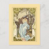 Jugendstil-Design Grußkarte. Postkarte (Vorderseite)
