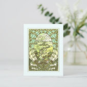 Jugendstil-Design Grußkarte. Postkarte (Stehend Vorderseite)