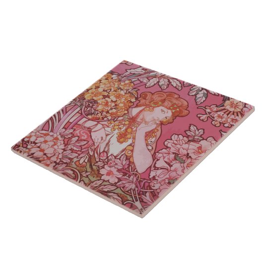 Jugendstil-Design Keramik Foto Tile Fliese (Seite)