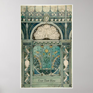 Jugendstil-Design von Émile Hutré c1896 Poster
