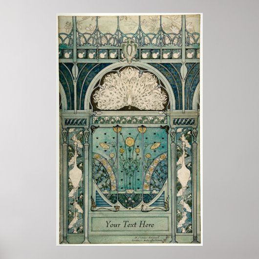 Jugendstil-Design von Émile Hutré c1896 Poster (Vorne)