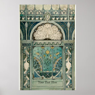 Jugendstil-Design von Émile Hutré c1896 Poster