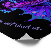 Jugendstil Dragon Blau und Lila Poster (Ecke)