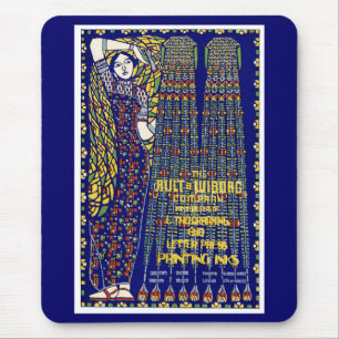 Jugendstil Druckfarben Anzeige Mousepad