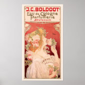Jugendstil-Duftwerbung mit Rose Poster (Vorne)
