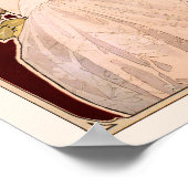 Jugendstil-Duftwerbung mit Rose Poster (Ecke)