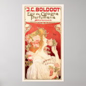 Jugendstil-Duftwerbung mit Rose Poster (Vorne)