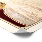 Jugendstil-Duftwerbung mit Rose Poster (Ecke)