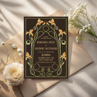 Jugendstil dunkelbraune elegante Hochzeit